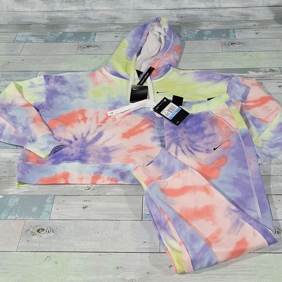 Tie-Dye Nike Hoodie & Jogger Outfit sz Medium NWT - Picture 1 of 6